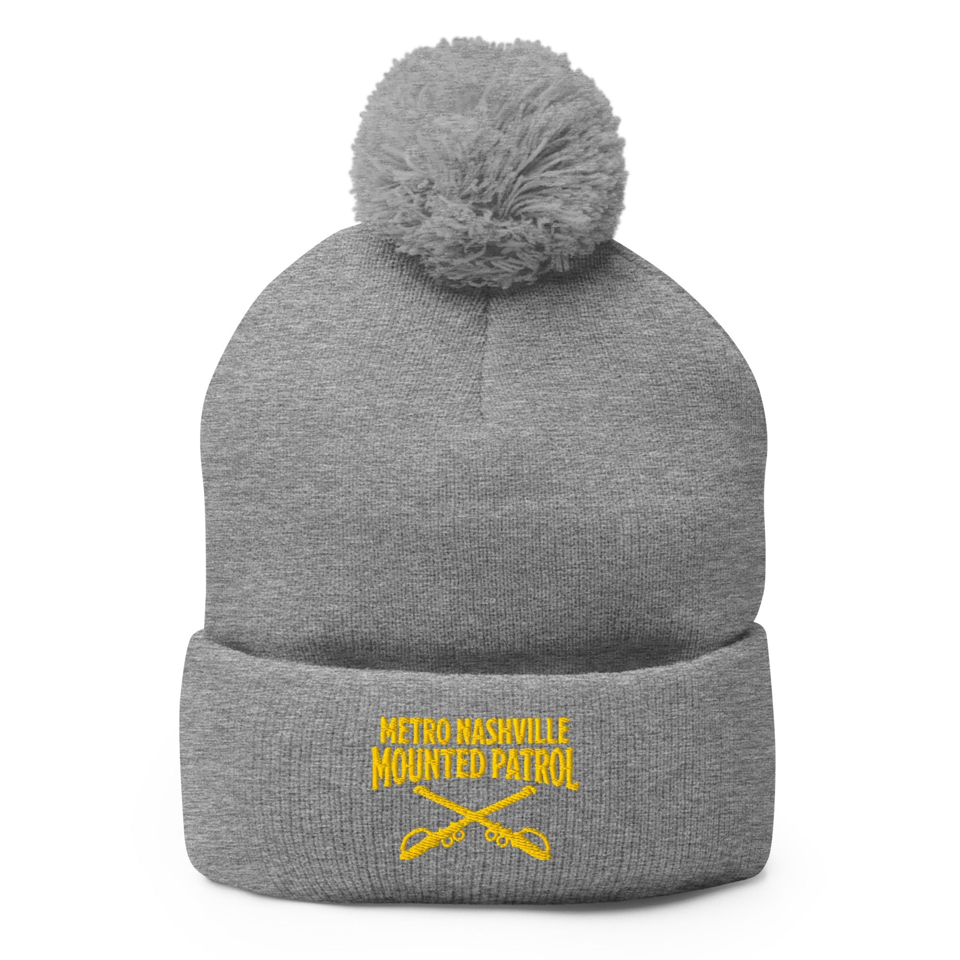 Pom-Pom Beanie | Metro Nashville Police Department Horse Mounted Patrol | Crest Logo