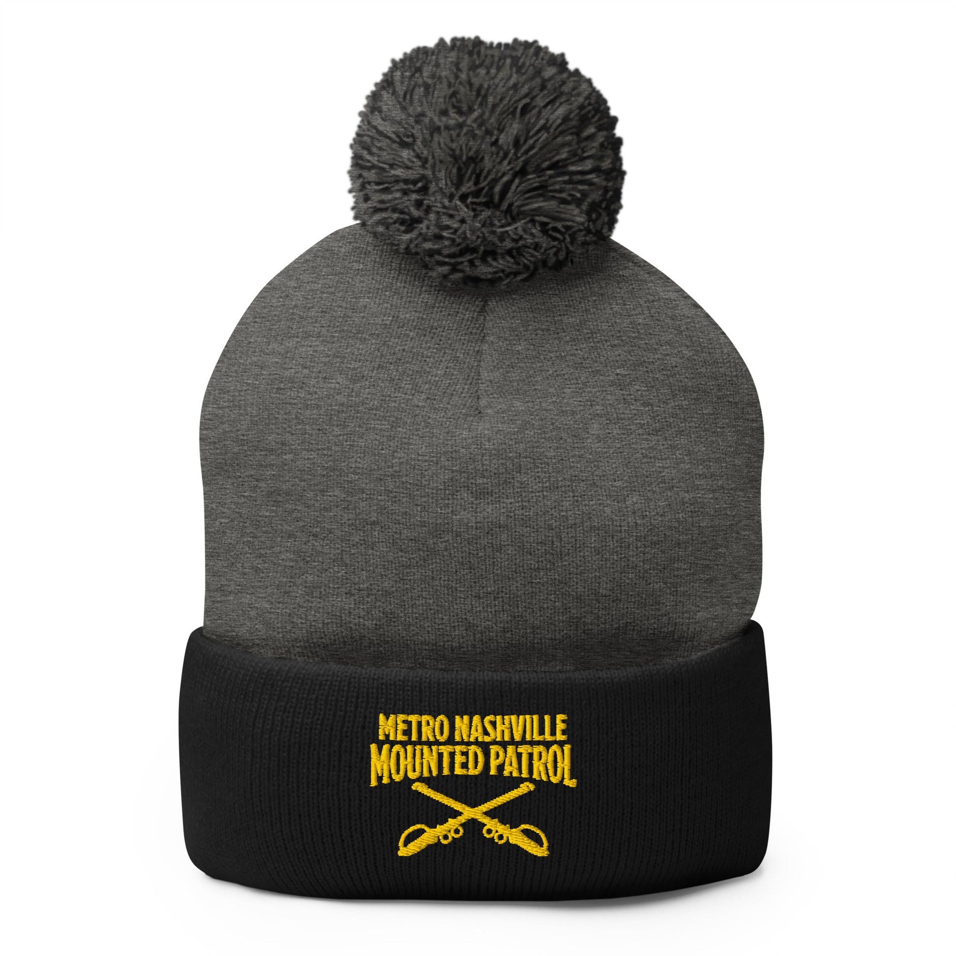 Pom-Pom Beanie | Metro Nashville Police Department Horse Mounted Patrol | Crest Logo