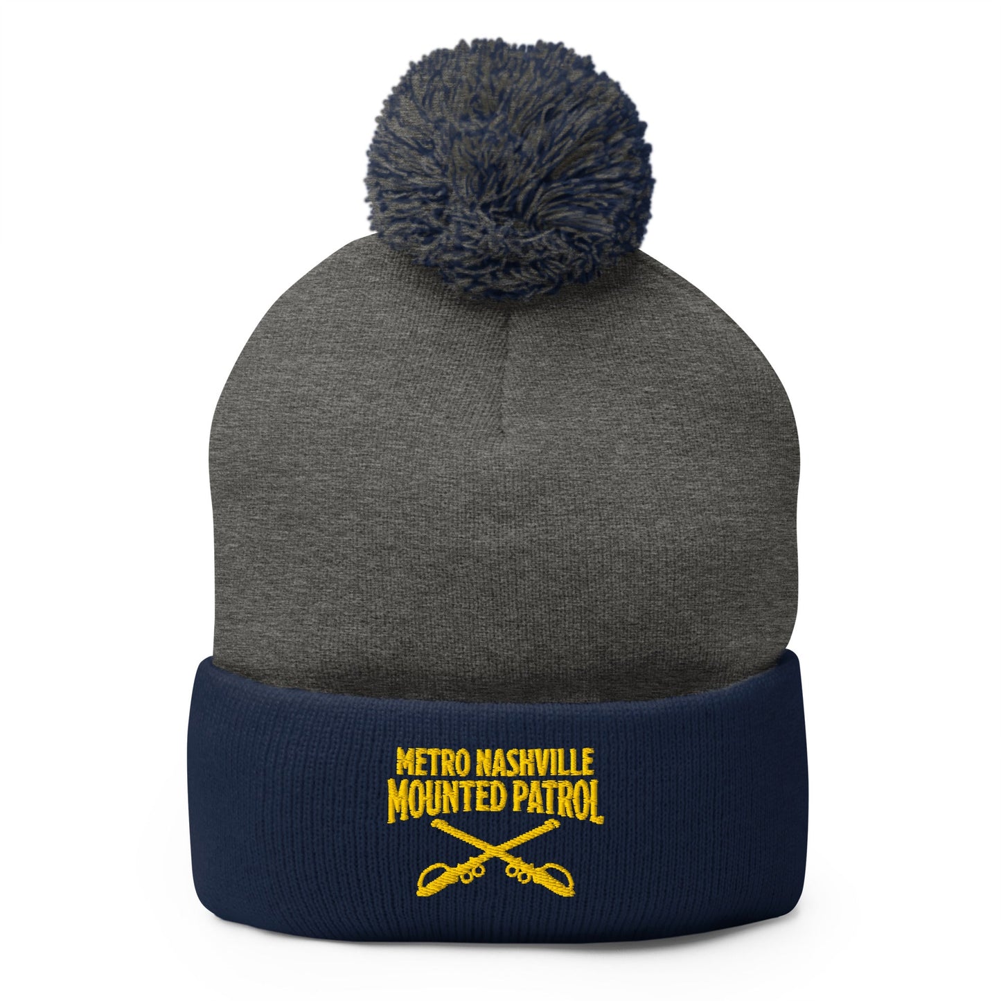 Pom-Pom Beanie | Metro Nashville Police Department Horse Mounted Patrol | Crest Logo
