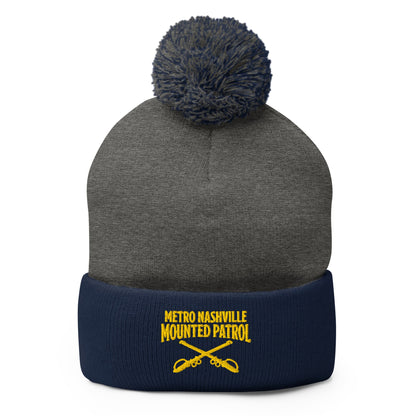 Pom-Pom Beanie | Metro Nashville Police Department Horse Mounted Patrol | Crest Logo