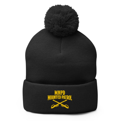 Pom-Pom Beanie | Metro Nashville Police Department Horse Mounted Patrol | Sabres MNPD Logo