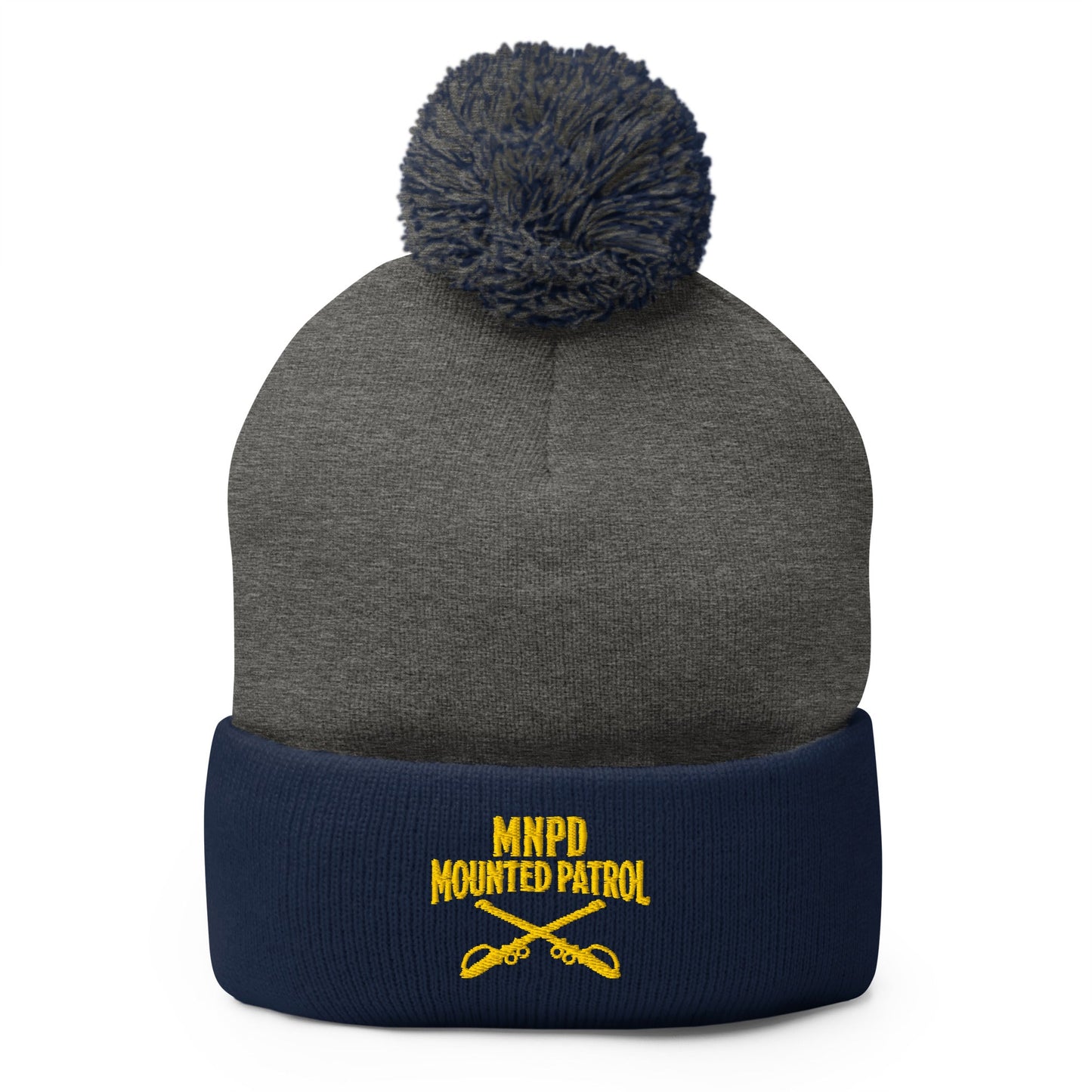 Pom-Pom Beanie | Metro Nashville Police Department Horse Mounted Patrol | Sabres MNPD Logo