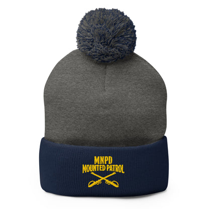Pom-Pom Beanie | Metro Nashville Police Department Horse Mounted Patrol | Sabres MNPD Logo