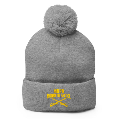 Pom-Pom Beanie | Metro Nashville Police Department Horse Mounted Patrol | Sabres MNPD Logo
