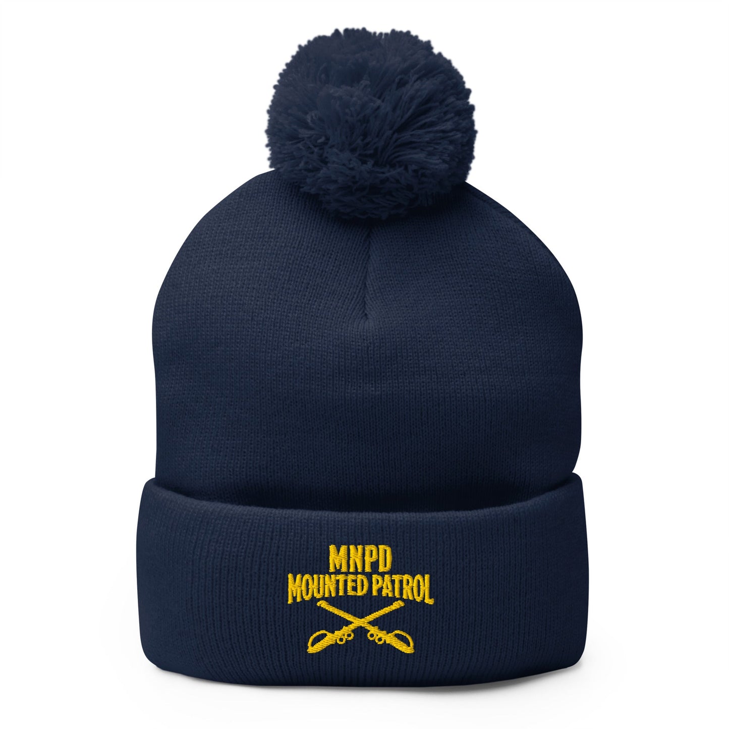 Pom-Pom Beanie | Metro Nashville Police Department Horse Mounted Patrol | Sabres MNPD Logo