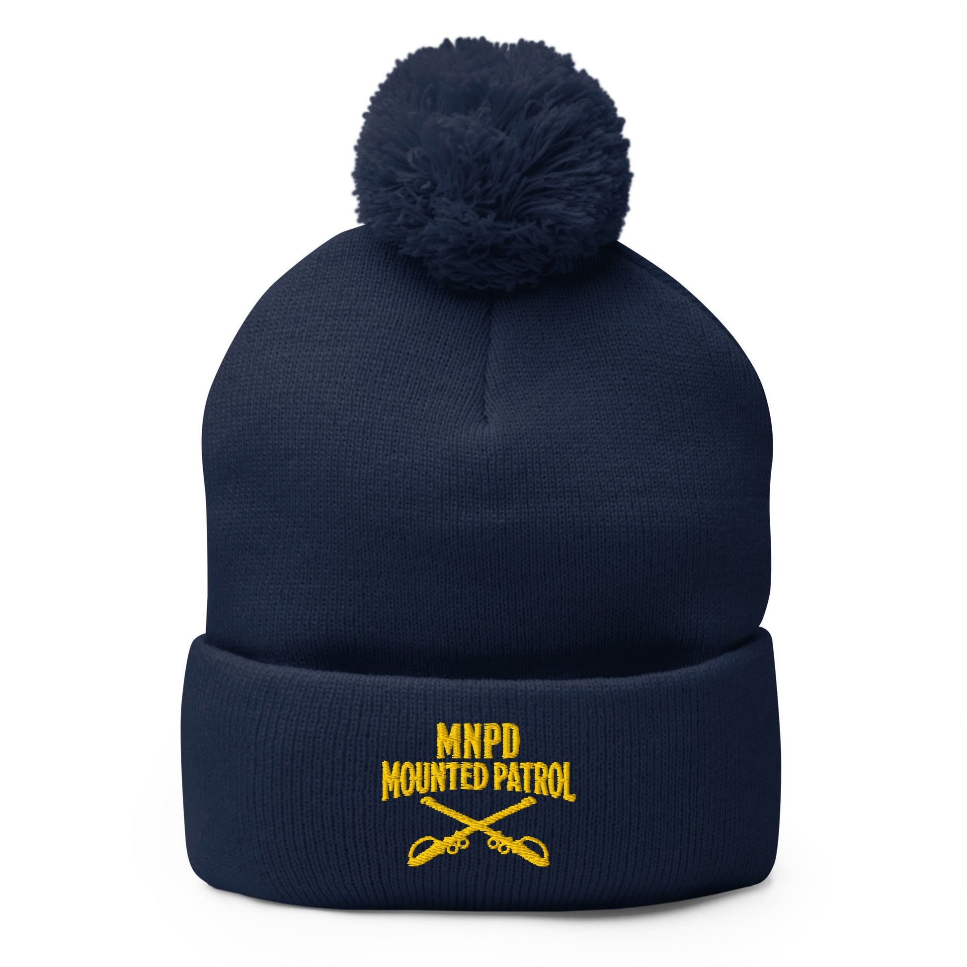 Pom-Pom Beanie | Metro Nashville Police Department Horse Mounted Patrol | Sabres MNPD Logo