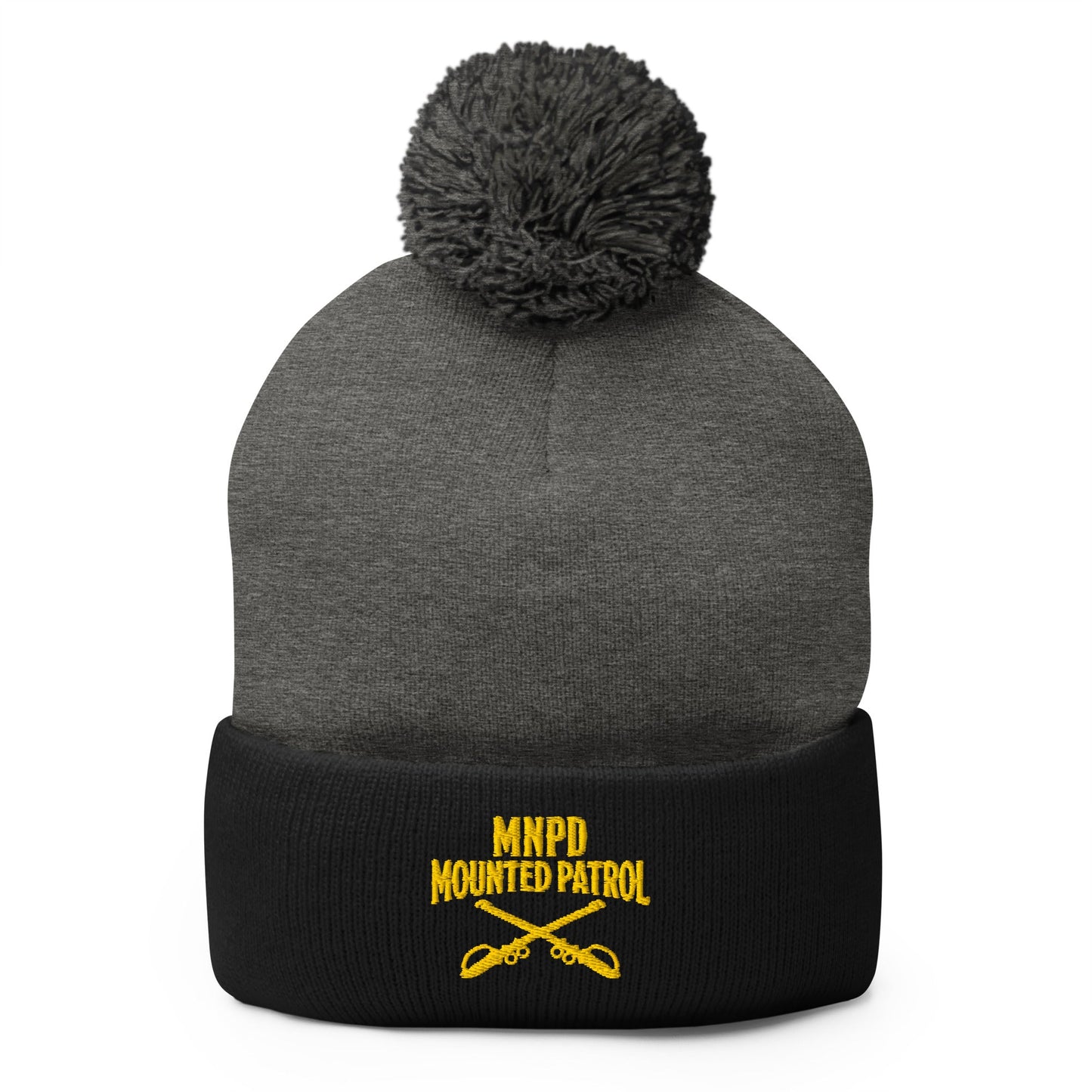 Pom-Pom Beanie | Metro Nashville Police Department Horse Mounted Patrol | Sabres MNPD Logo
