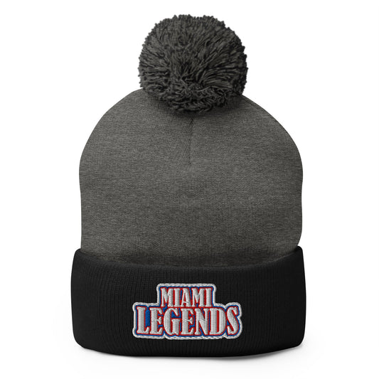 Pom - Pom Beanie | Miami Legends Football | King Shield Logo
