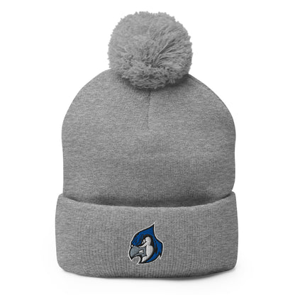 Pom - Pom Beanie | Middlesex Bluejays Wrestling | Bluejays Logo