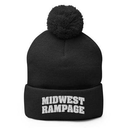 Pom-Pom Beanie | Midwest Rampage | Modern Script Logo