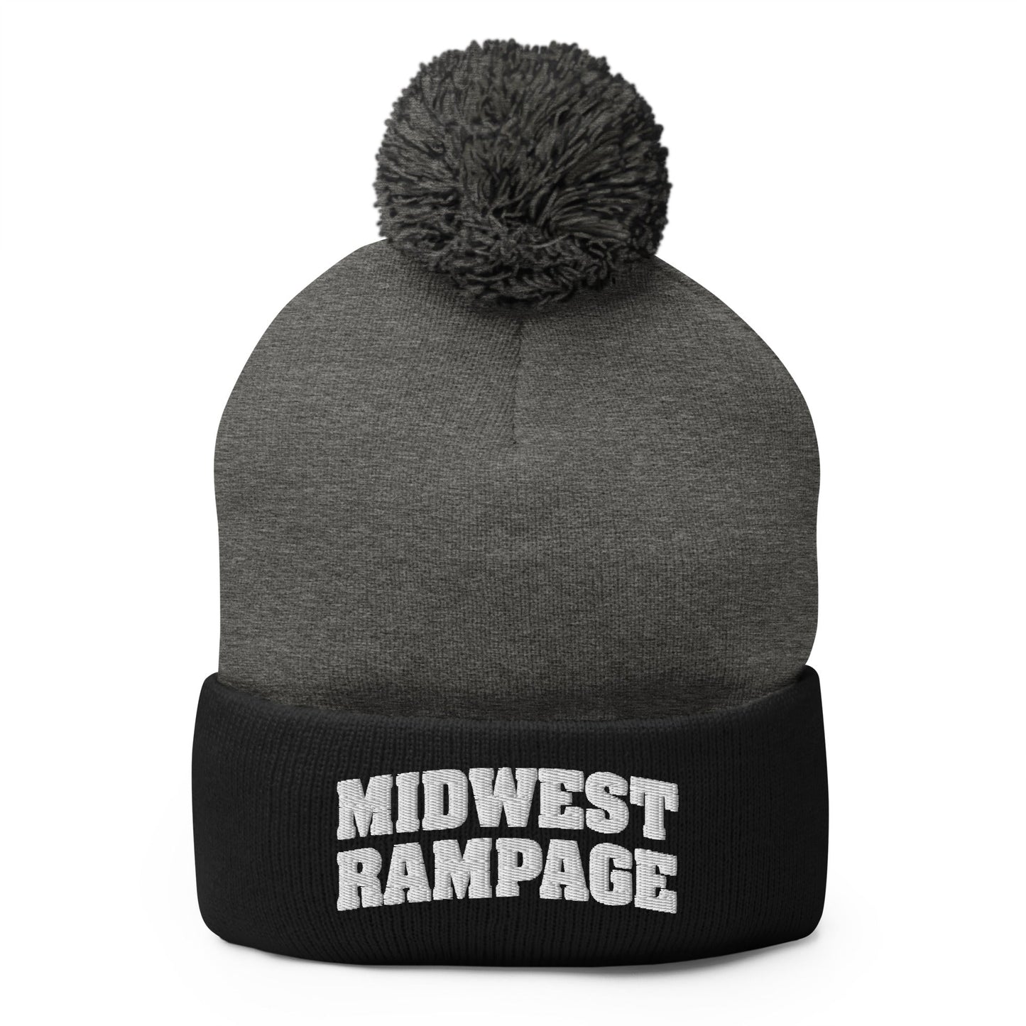 Pom-Pom Beanie | Midwest Rampage | Modern Script Logo