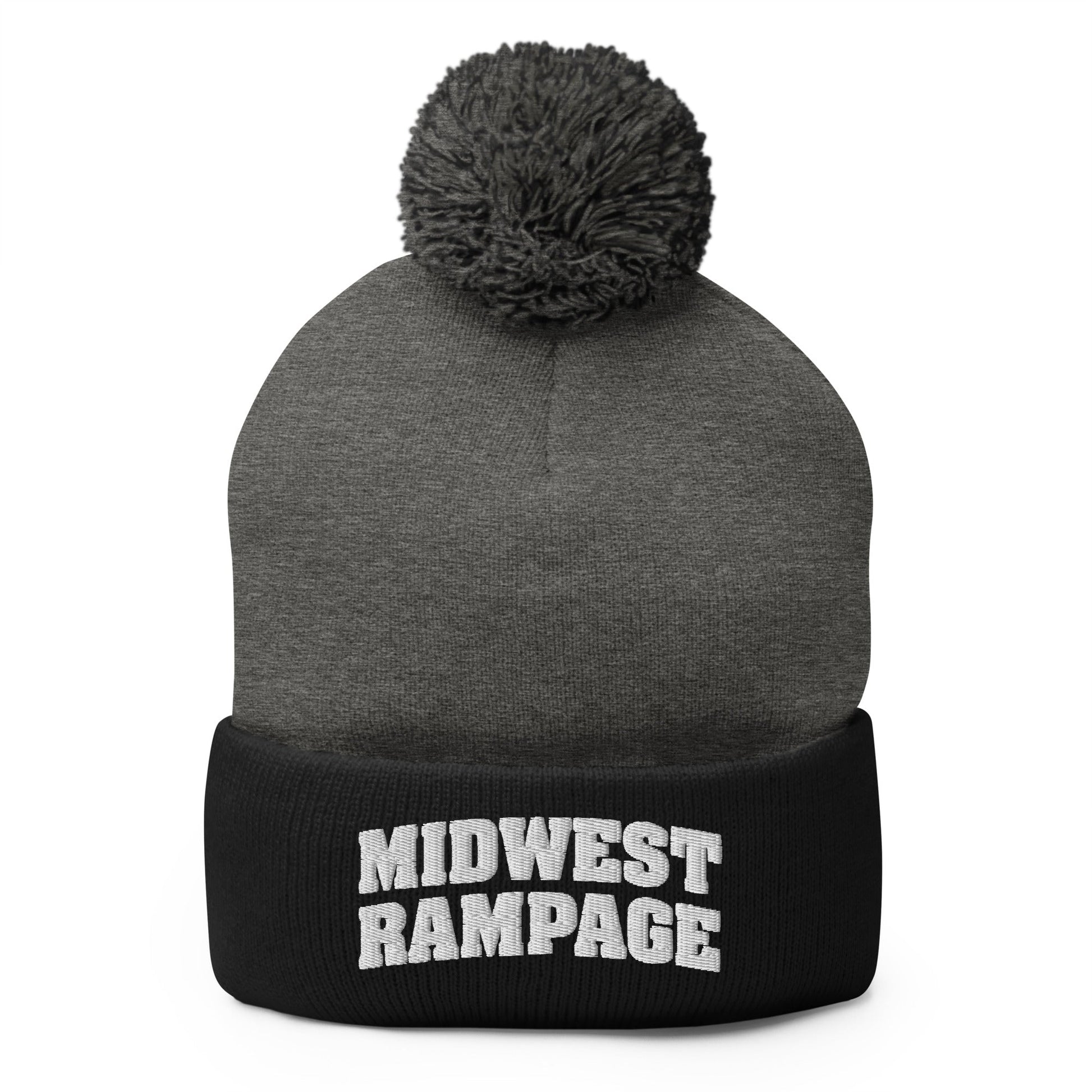 Pom-Pom Beanie | Midwest Rampage | Modern Script Logo