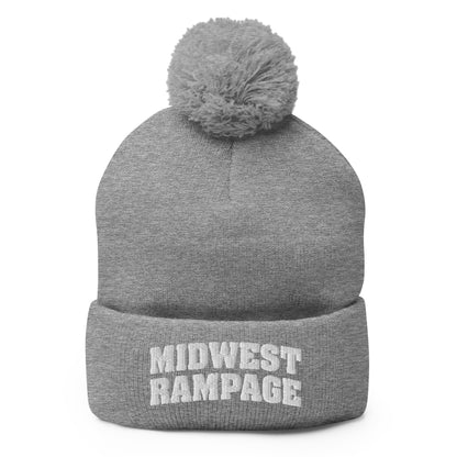 Pom-Pom Beanie | Midwest Rampage | Modern Script Logo