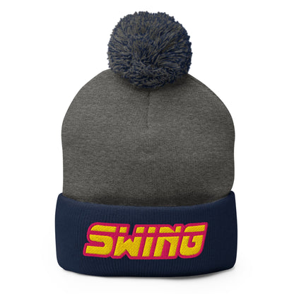 Pom - Pom Beanie | Midwest Swing Softball | Mark Logo