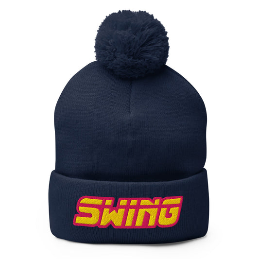 Pom - Pom Beanie | Midwest Swing Softball | Mark Logo