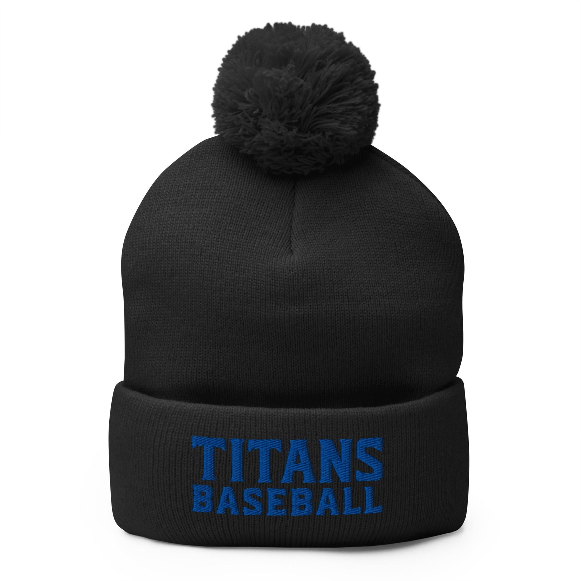 Pom - Pom Beanie | Mighty Titans Baseball | Crest Logo