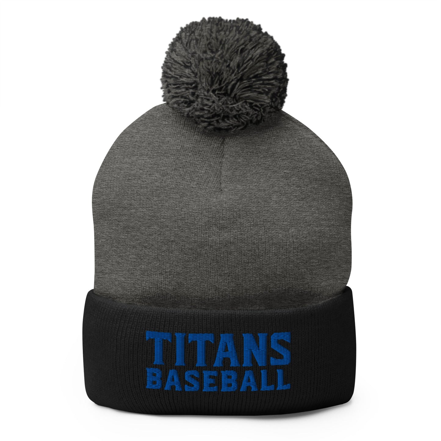 Pom - Pom Beanie | Mighty Titans Baseball | Crest Logo