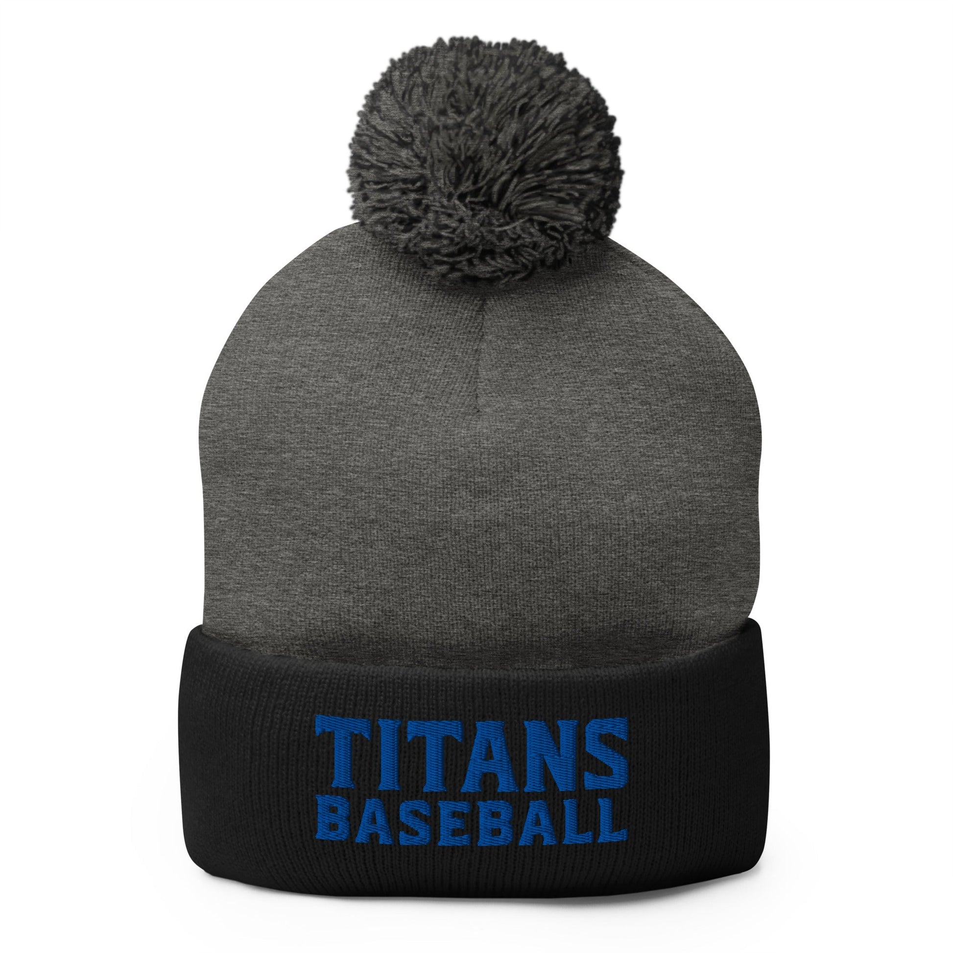 Pom - Pom Beanie | Mighty Titans Baseball | Crest Logo