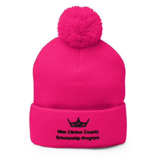 Pom - Pom Beanie | Miss Clinton County Scholarship Program