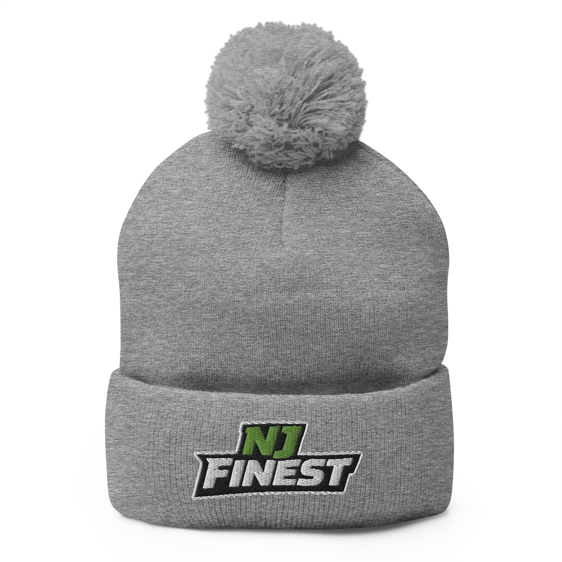 Pom - Pom Beanie | NJ Finest AAU Elite | Emblem Logo