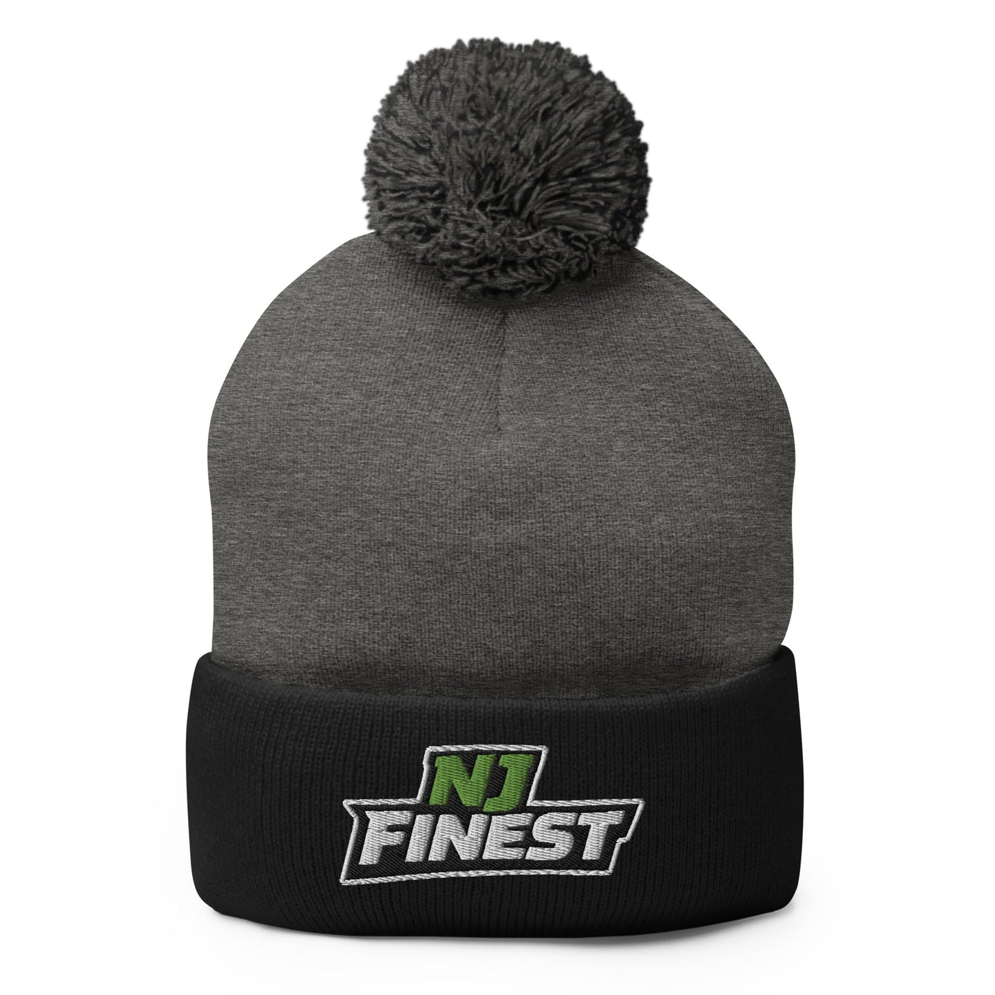 Pom - Pom Beanie | NJ Finest AAU Elite | Emblem Logo