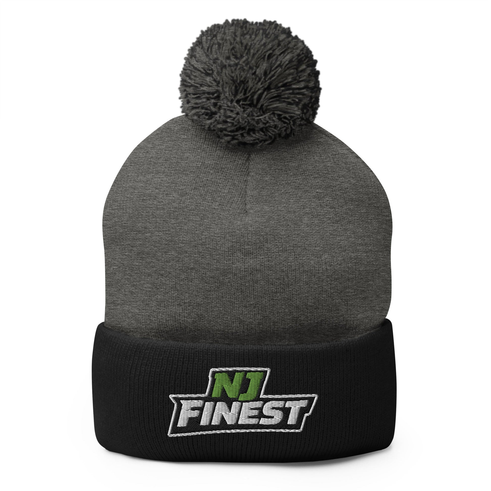Pom - Pom Beanie | NJ Finest AAU Elite | Emblem Logo