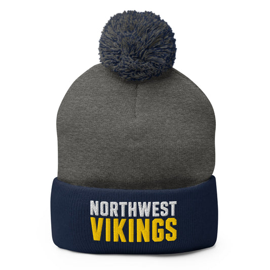 Pom - Pom Beanie | Northwest High School | Vikings Logo