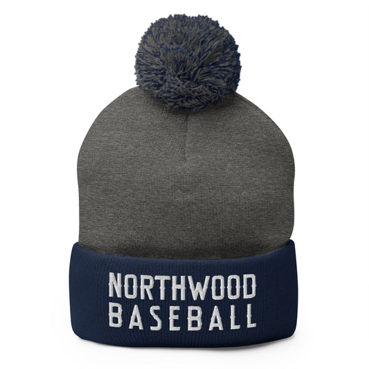 Pom-Pom Beanie | Northwood High School Baseball | Emblem Logo