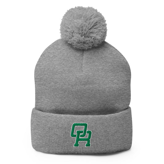 Pom - Pom Beanie | Oakridge Flag Football | Varsity Interlock Logo