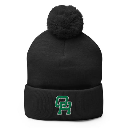 Pom - Pom Beanie | Oakridge Flag Football | Varsity Interlock Logo