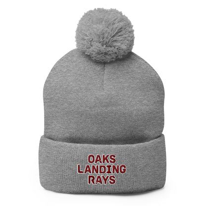 Pom - Pom Beanie | OAKS LANDING RAYS | Badge Logo