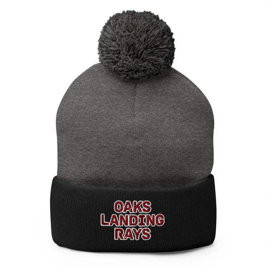 Pom - Pom Beanie | OAKS LANDING RAYS | Badge Logo
