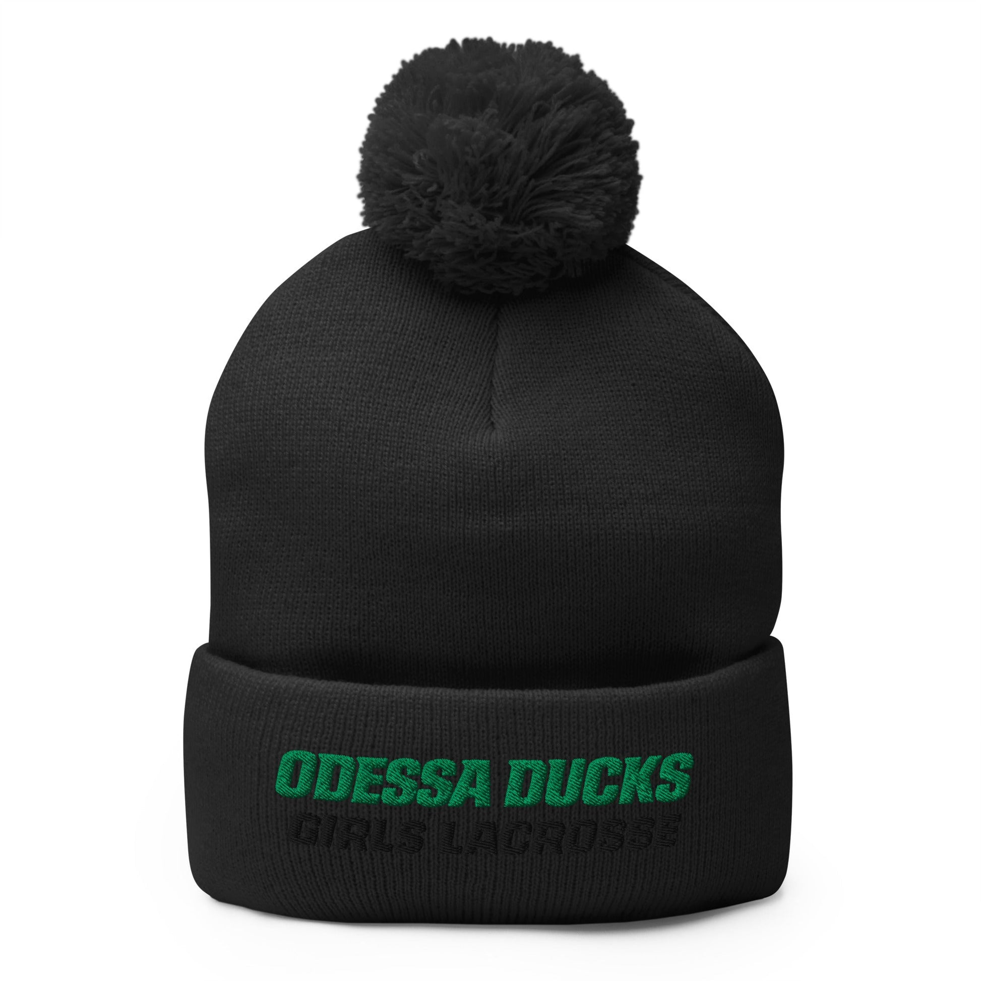 Pom - Pom Beanie | Odessa Girls Lacrosse | Duck Sticks Logo