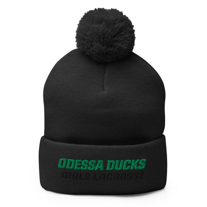 Pom - Pom Beanie | Odessa Girls Lacrosse | Duck Sticks Logo