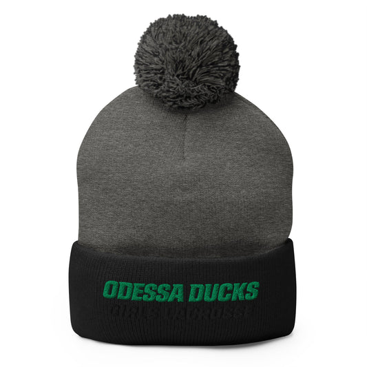Pom - Pom Beanie | Odessa Girls Lacrosse | Duck Sticks Logo