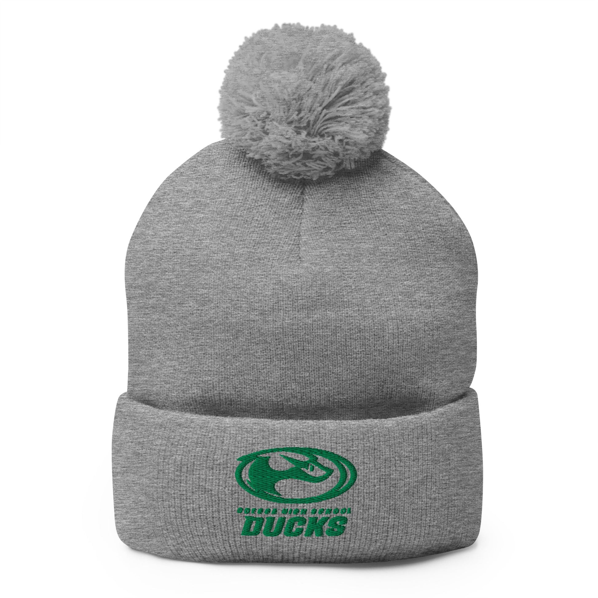 Pom - Pom Beanie | Odessa Girls Lacrosse | Ducks Green Logo