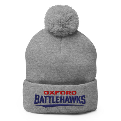 Pom - Pom Beanie | Oxford Battlehawks 13U | Raptor Logo