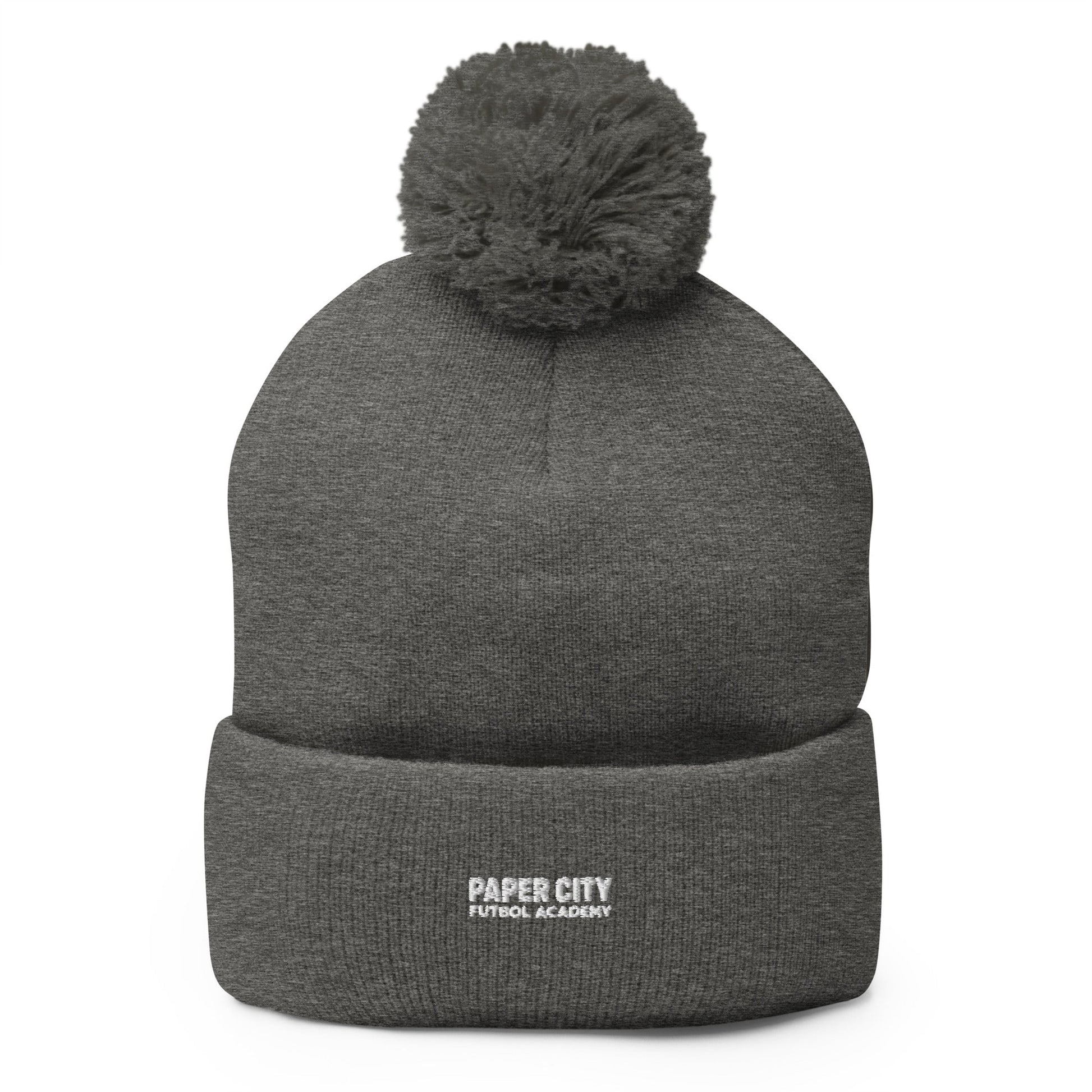 Pom - Pom Beanie | Paper City Futbol Academy | Vanguard Shield Logo
