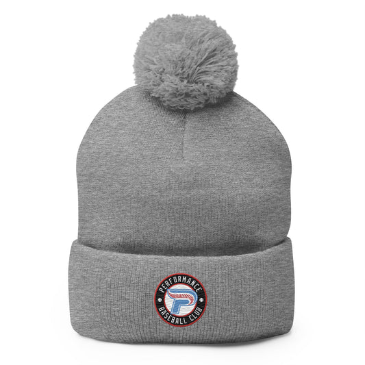Pom - Pom Beanie | Performance Baseball Club | Alt Logo