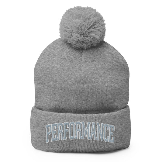 Pom - Pom Beanie | Performance Baseball | Varsity Mark Logo
