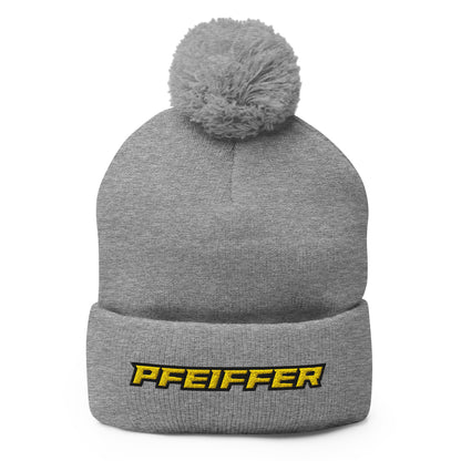 Pom - Pom Beanie | Pfeiffer University Golf | Pfeiffer Logo