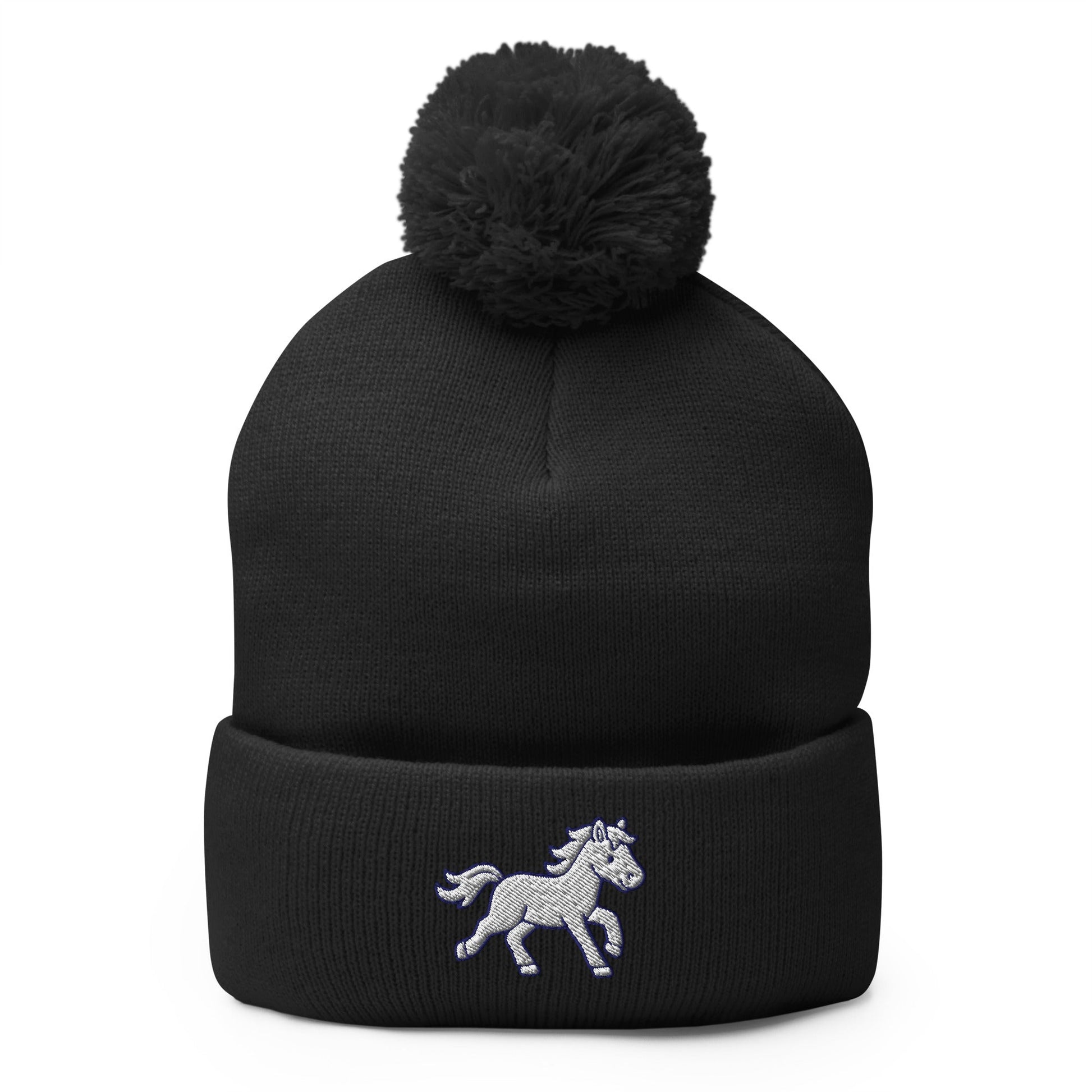 Pom-Pom Beanie | Pink Pony Athletic Club | Mascot Logo
