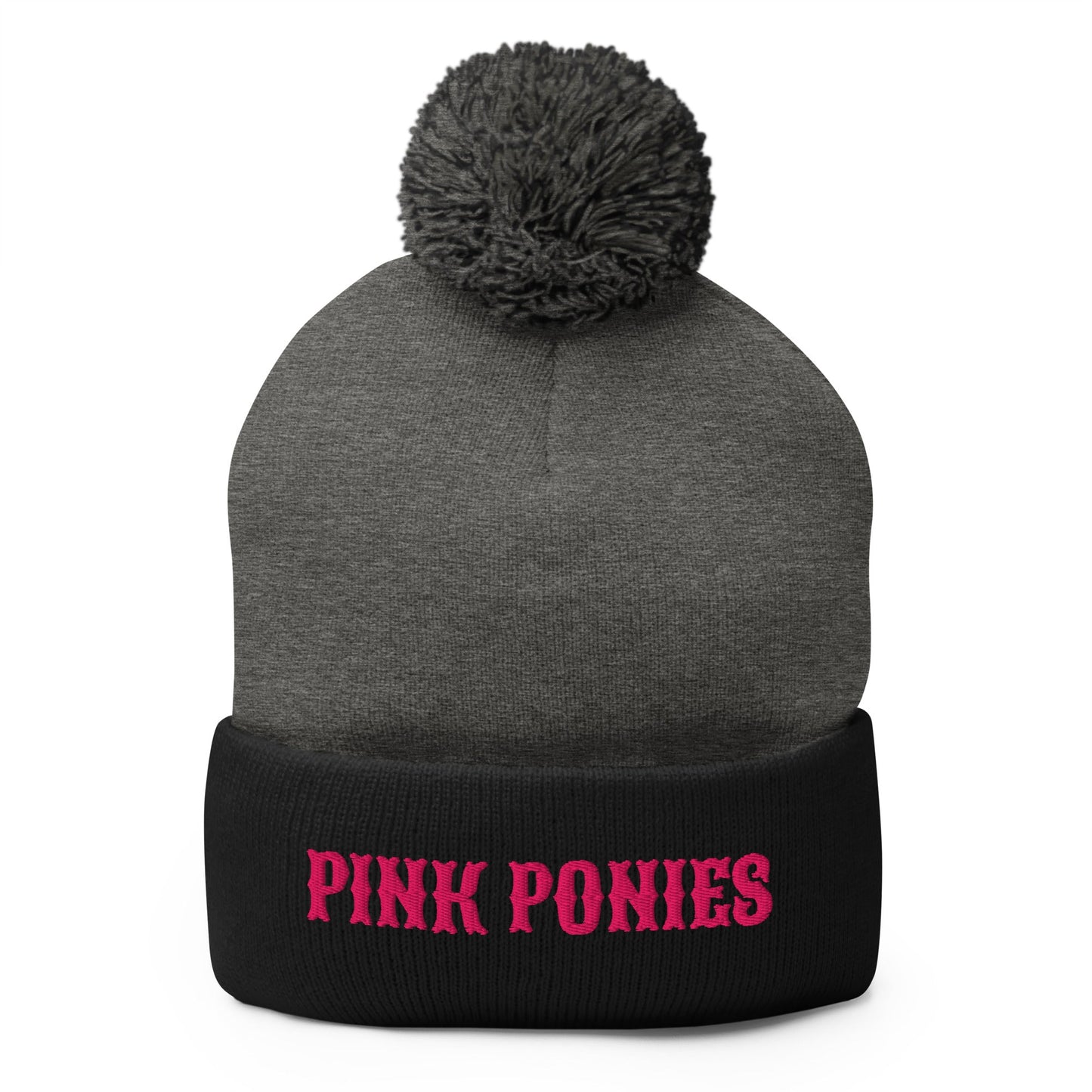 Pom-Pom Beanie | Pink Pony Athletic Club | Script Logo