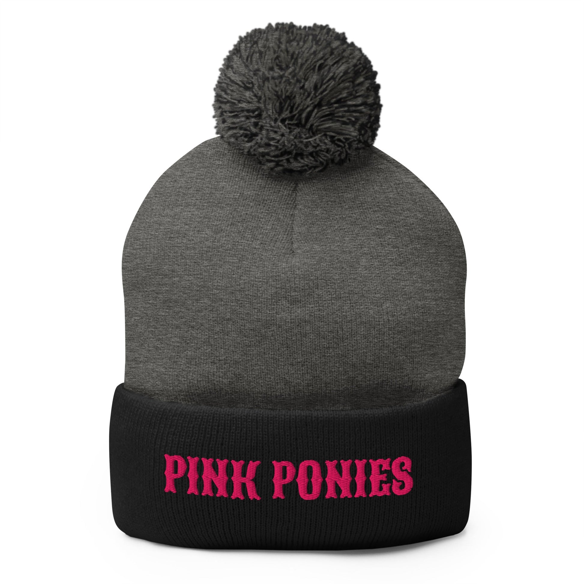 Pom-Pom Beanie | Pink Pony Athletic Club | Script Logo