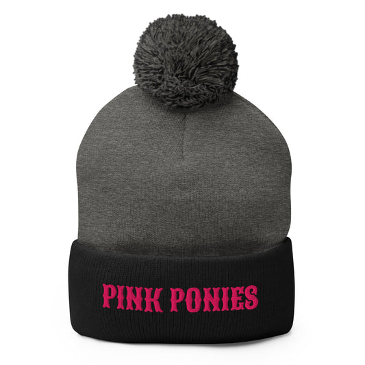 Pom-Pom Beanie | Pink Pony Athletic Club | Script Logo