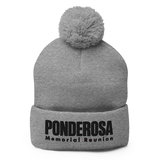 Pom - Pom Beanie | ponderosa reunion | Memorial Logo