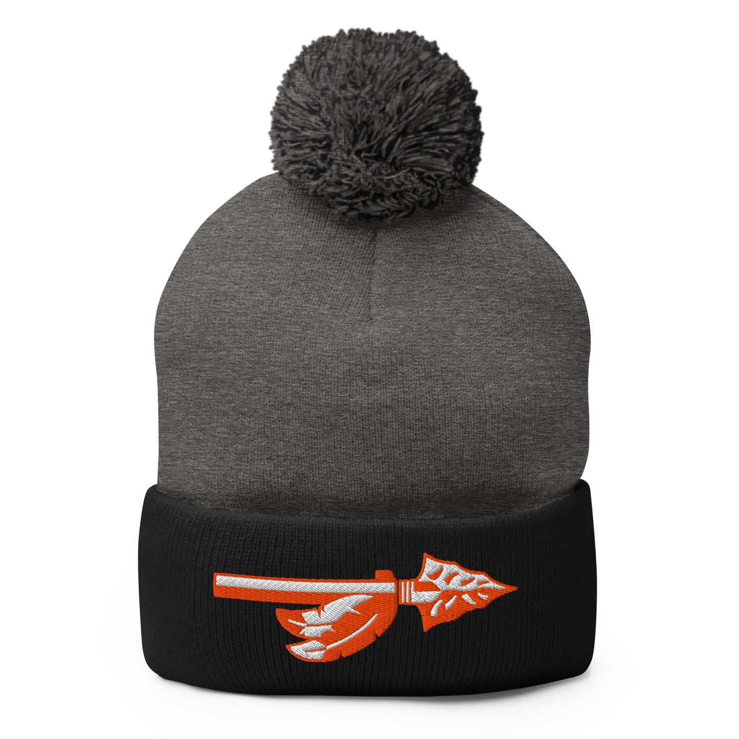 Pom - Pom Beanie | Powhatan lacrosse | Arrowhead Logo