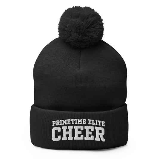 Pom-Pom Beanie | PTE Bulldog Cheer | Crest Logo