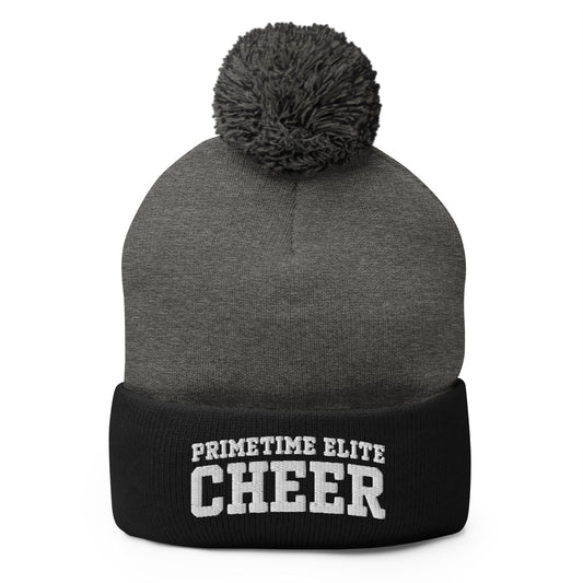 Pom-Pom Beanie | PTE Bulldog Cheer | Crest Logo