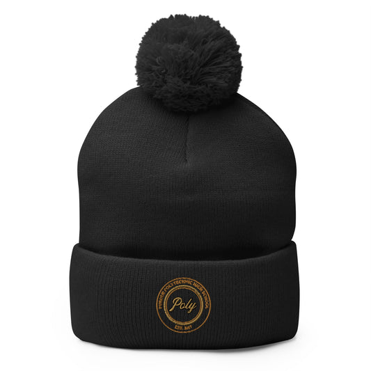 Pom - Pom Beanie | Purdue Polytechnic High School | Poly Seal Logo